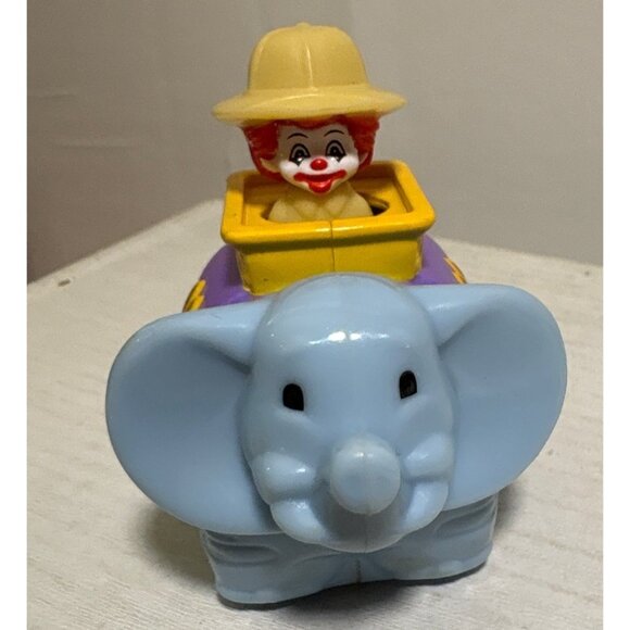 McDonalds Blue Elephant Toy With Baby Ronald In Safari Hat 2013 - Picture 2 of 8